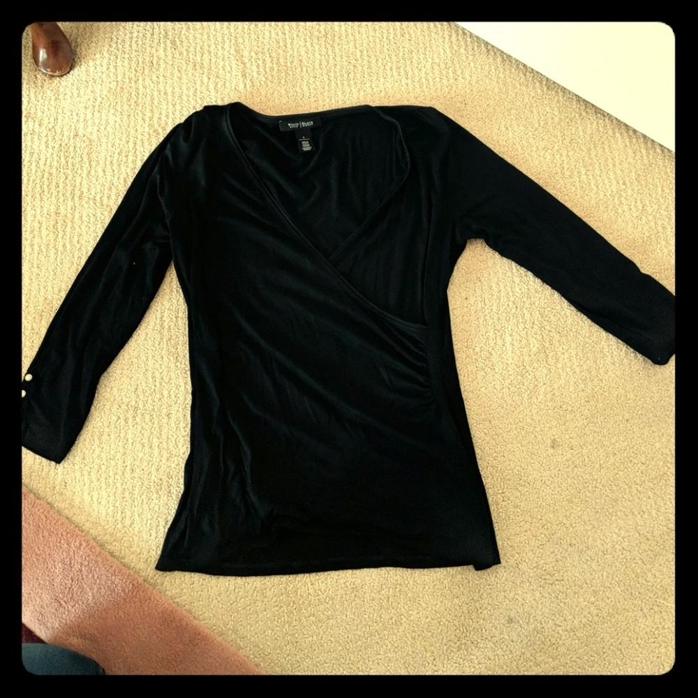 Black Low-Cut Dress Shirt